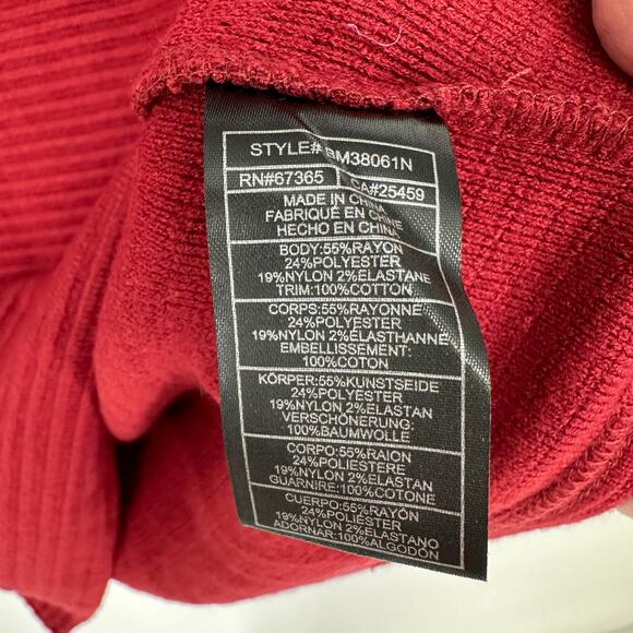 BB Dokota Cut Out Ribbed Long Sleeves Sweater Dress Maroon Womens XS - Picture 8 of 8